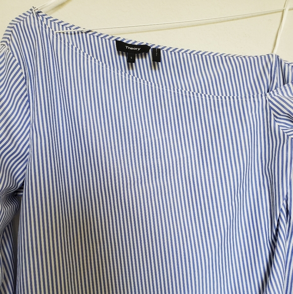 NWOT Theory Dalton Stripe Ulrika Top in Size Small - Picture 7 of 15